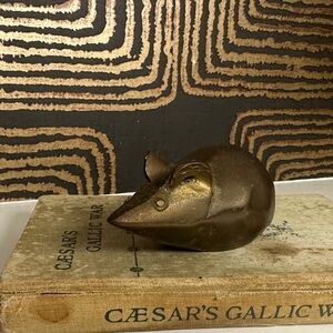Vintage Brass Mouse Paperweight